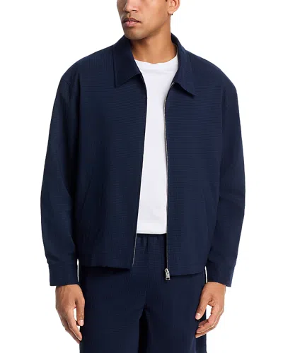 Frame Seersucker Blouson In Blue
