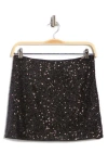 Frame Sequin Miniskirt In Black
