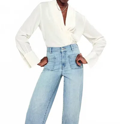 Frame Shawl Collar Blouse In Cream