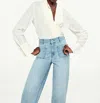 Frame Shawl Collar Blouse In Cream In White
