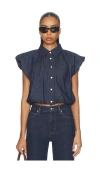 Frame Collared Sleeveless Shirt