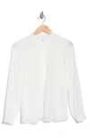 Frame Shirred Cotton Popover Top In White
