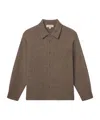 Frame Polo-neck Buttoned Cardigan In Brown