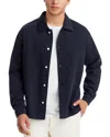 Frame Relaxed Cotton Button-up Shirt In Navy