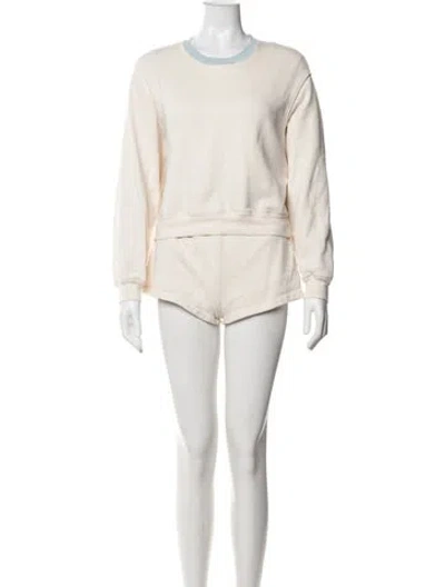 Pre-owned Frame Short Set W/ Tags In Neutrals