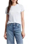 Frame Short Sleeve Baby Tee Light Chambray In Blue