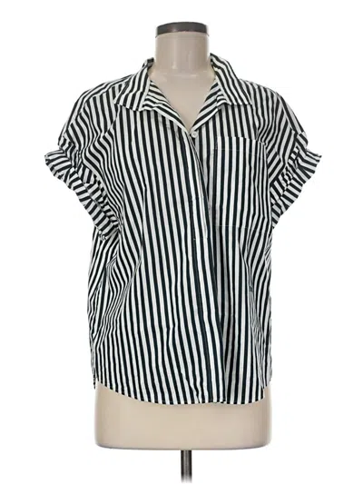Pre-owned Frame Short Sleeve Blouse In Silver