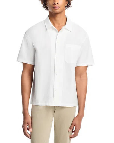 Frame Short Sleeve Button Front Shirt In Natural
