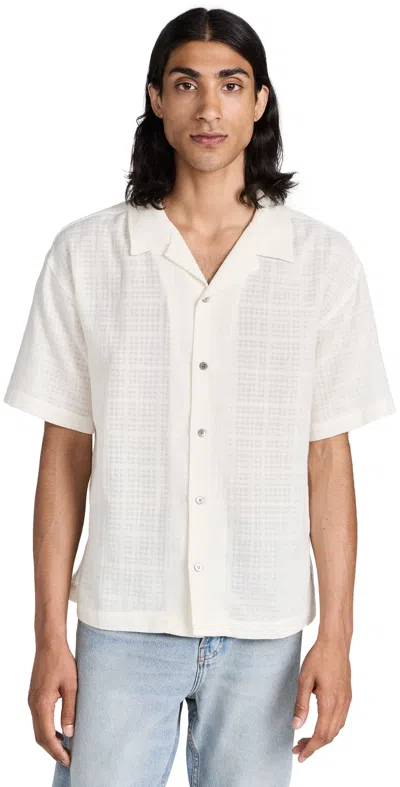 Frame Short Sleeve Camp Collar Shirt Off White