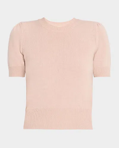 FRAME SHORT-SLEEVE CASHMERE SWEATER
