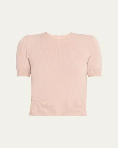 FRAME SHORT-SLEEVE CASHMERE SWEATER