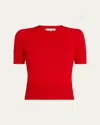 Frame Gathered Recycled-cashmere Sweater In True Red