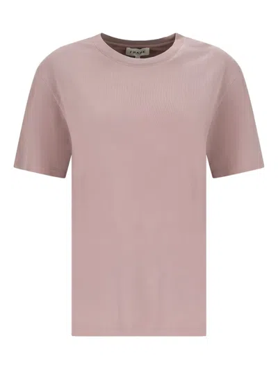 Frame Short-sleeve Crew-neck Tee In Pink