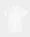 Frame Short-sleeve Cuffed Button-front Shirt In White