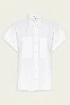 Frame Short-sleeve Cuffed Button-front Shirt