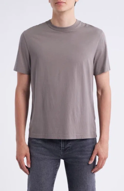Frame Short Sleeve Light Cotton Tee In Gray