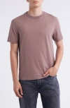 Frame Short Sleeve Light Cotton Tee In Pink