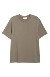 Frame Short Sleeve Light Cotton Tee In Green