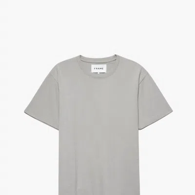 Frame Short Sleeve Logo Tee In Smoke Grey