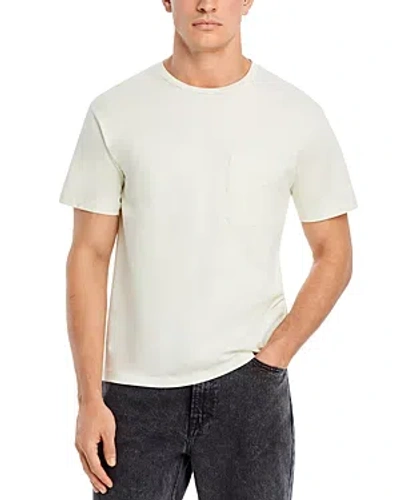 Frame Short Sleeve Pocket Tee In White Sand