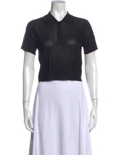 Pre-owned Frame Short Sleeve Polo In Black
