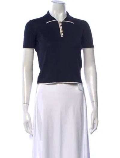 Pre-owned Frame Short Sleeve Polo In Blue
