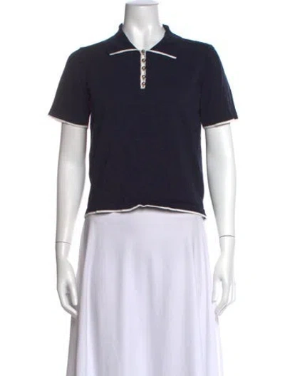 Pre-owned Frame Short Sleeve Polo In Blue