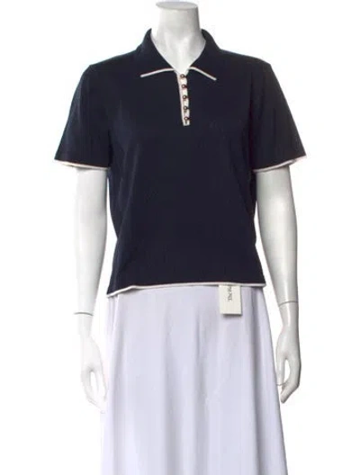 Pre-owned Frame Short Sleeve Polo In Blue