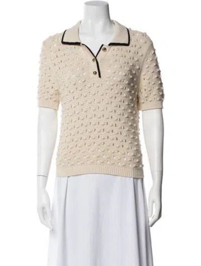 Pre-owned Frame Short Sleeve Polo In Neutrals