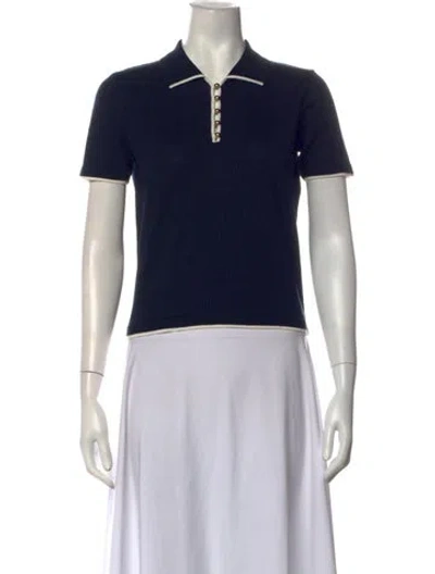 Pre-owned Frame Short Sleeve Polo W/ Tags In Blue