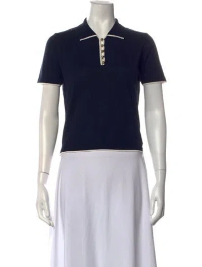 Pre-owned Frame Short Sleeve Polo W/ Tags In Blue