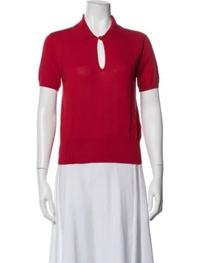 Pre-owned Frame Short Sleeve Polo W/ Tags In Red