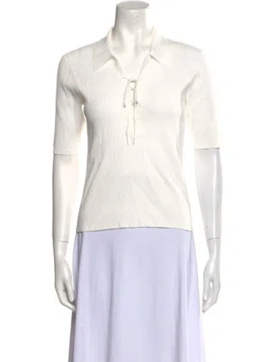 Pre-owned Frame Short Sleeve Polo In White