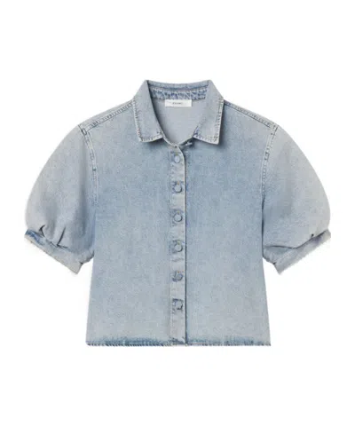 Frame Short Sleeve Shirt In Blue