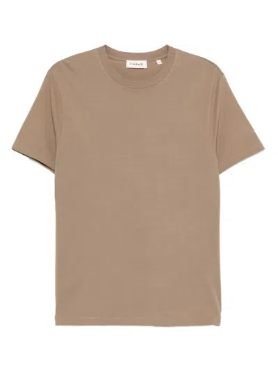 Frame Short Sleeve T-shirt In Brown