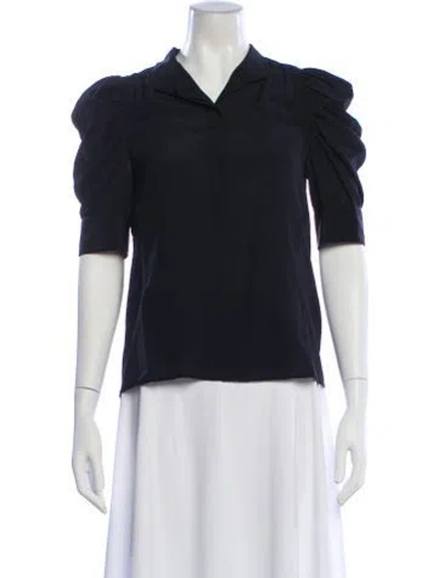 Pre-owned Frame Short Sleeve Top In Black
