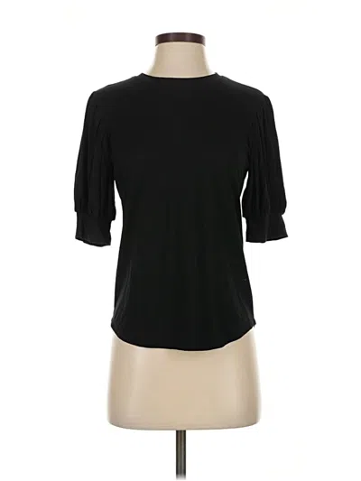 Pre-owned Frame Short Sleeve Top Black Crew Neck Tops
