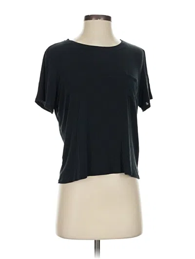 Pre-owned Frame Short Sleeve Top Black One Shoulder Neckline Tops
