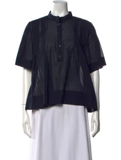 Pre-owned Frame Short Sleeve Top In Blue