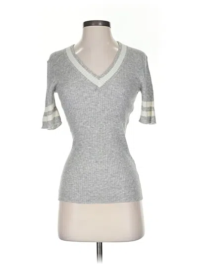 Pre-owned Frame Short Sleeve Turtleneck In Gray