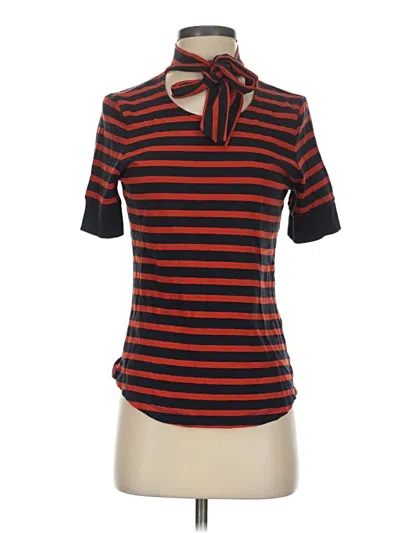 Pre-owned Frame Short Sleeve Turtleneck In Red