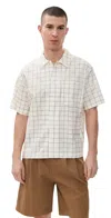 Frame Mens Vintage Check Cotton-blend Shirt Cream Multi Xl