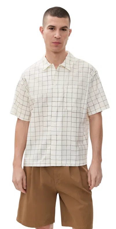 FRAME SHORT SLEEVE VINTAGE PRINT SHIRT CREAM MULTI