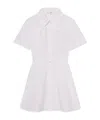 Frame Short-sleeved Flared Dress In White
