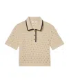 Frame Short-sleeved Knitted Polo Shirt In Brown