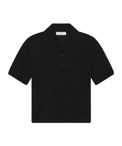 Frame Short-sleeved Polo Shirt In Black