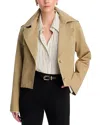 Frame Short Trench Jacket In Neutral