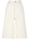 Frame White Front Button Zip Shorts