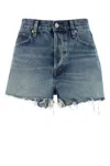 Frame The Hang Short Woman Denim Shorts Blue Size 31 Recycled Cotton In Blue