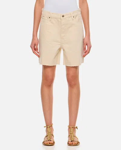 Frame The Trapunto Shorts Vanilla Bean In White